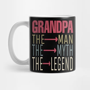 Mens GRANDPA THE MAN THE MYTH THE LEGEND Father's Day Men Mug